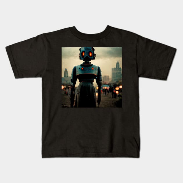 Future Cities Series Kids T-Shirt by VISIONARTIST